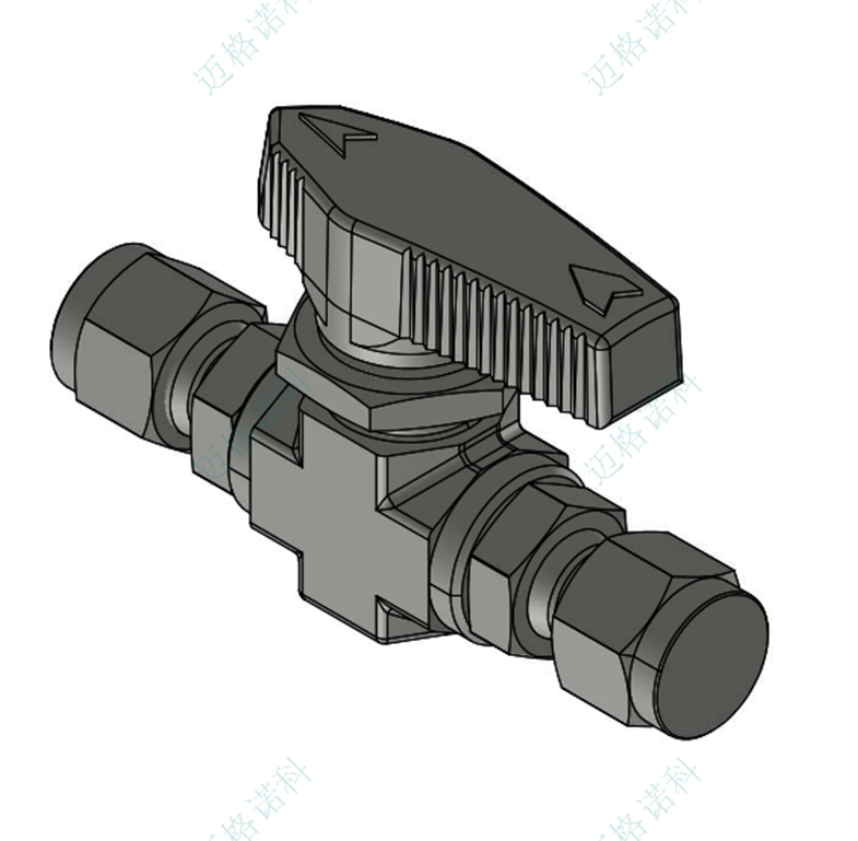 Three - piece super - high - pressure ball valve 6000 psi
