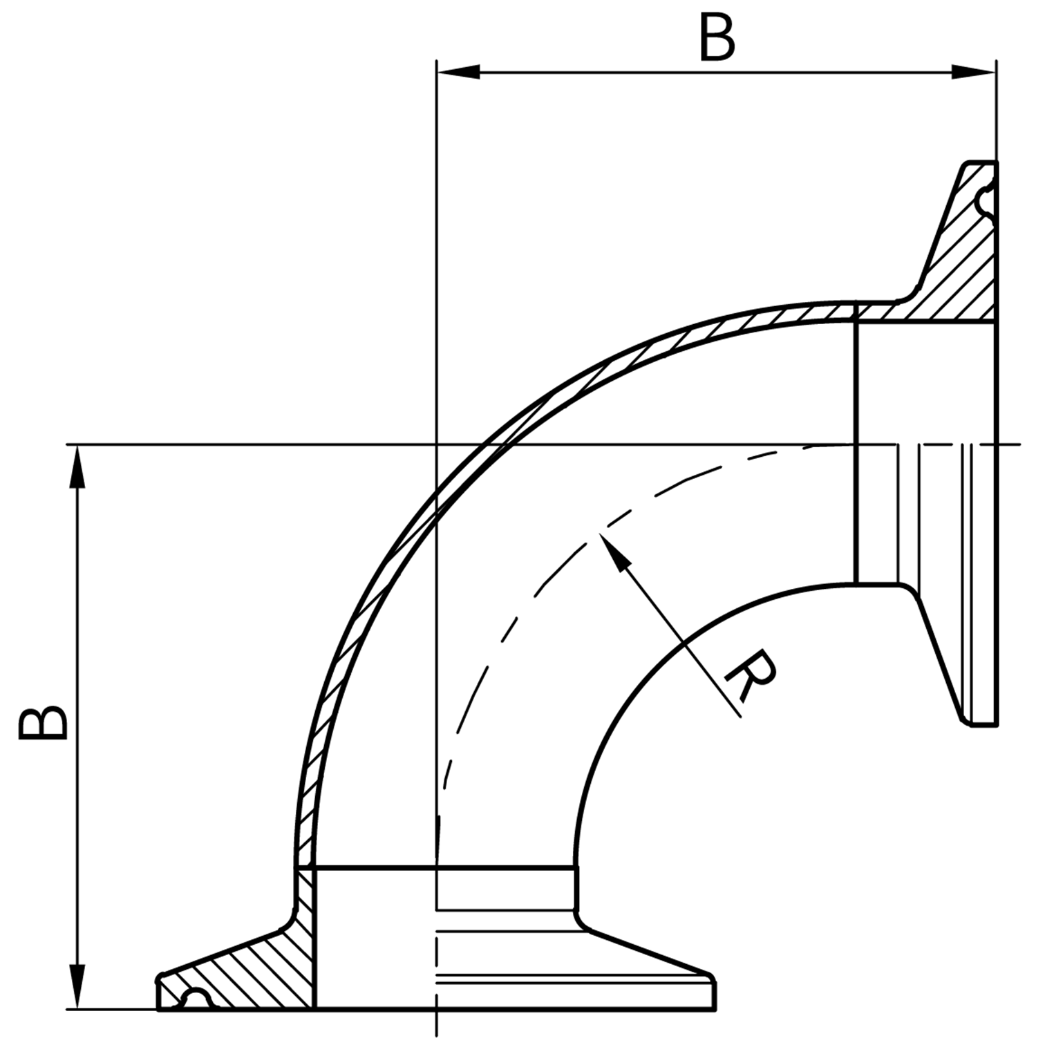 3A 90°Elbows with Ferrule