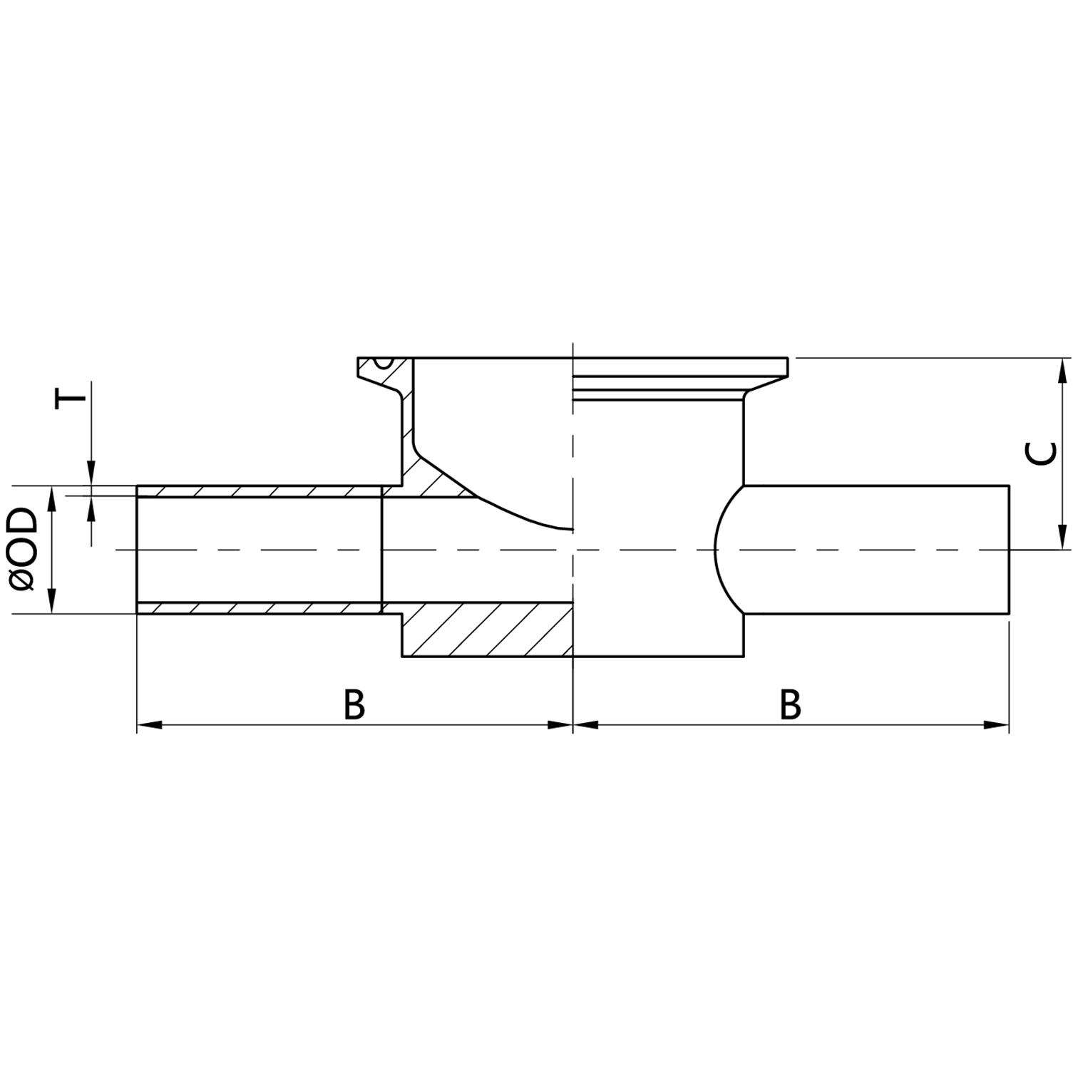 3A Eccentric Tees with Ferrule