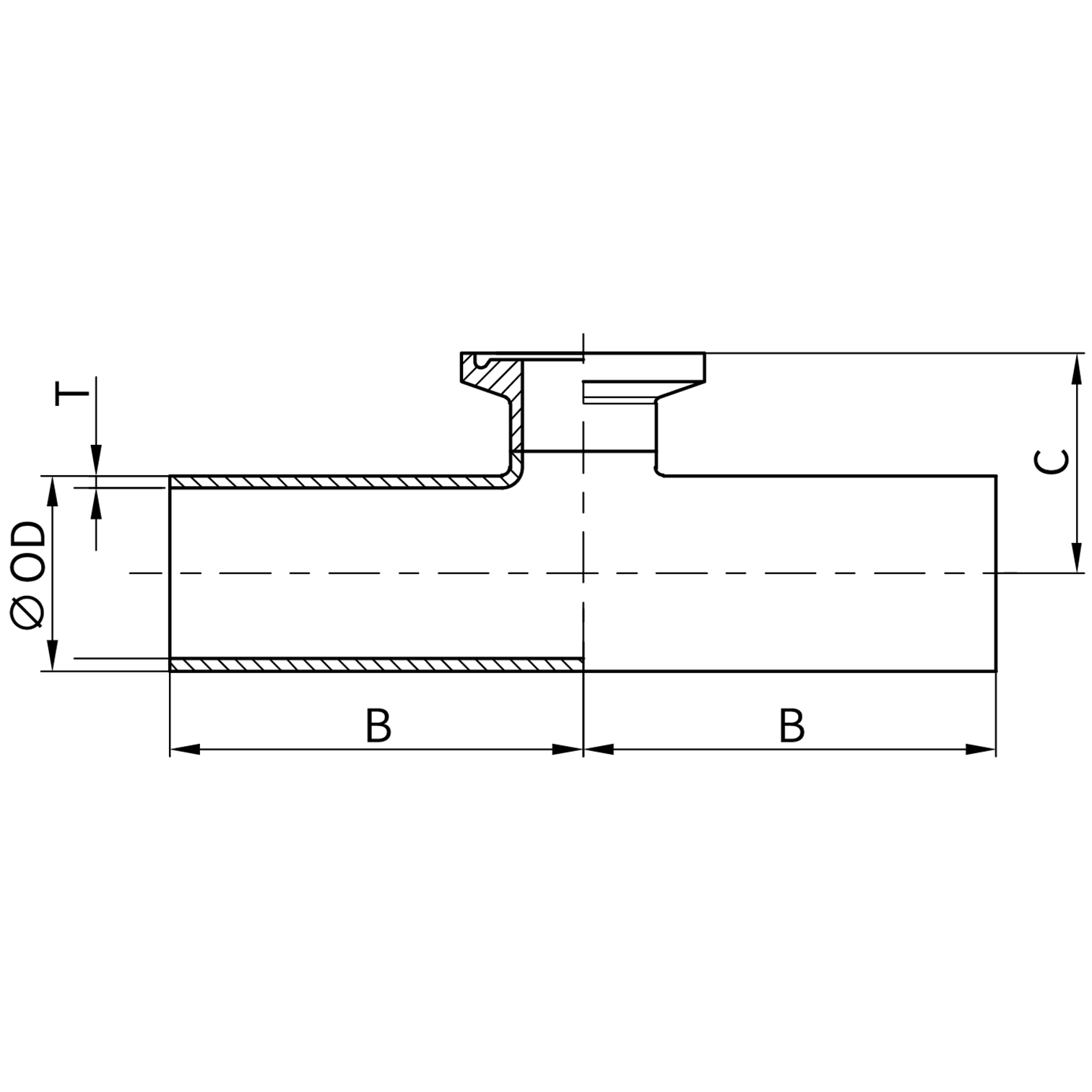 3A Eccentric Tees with Ferrule