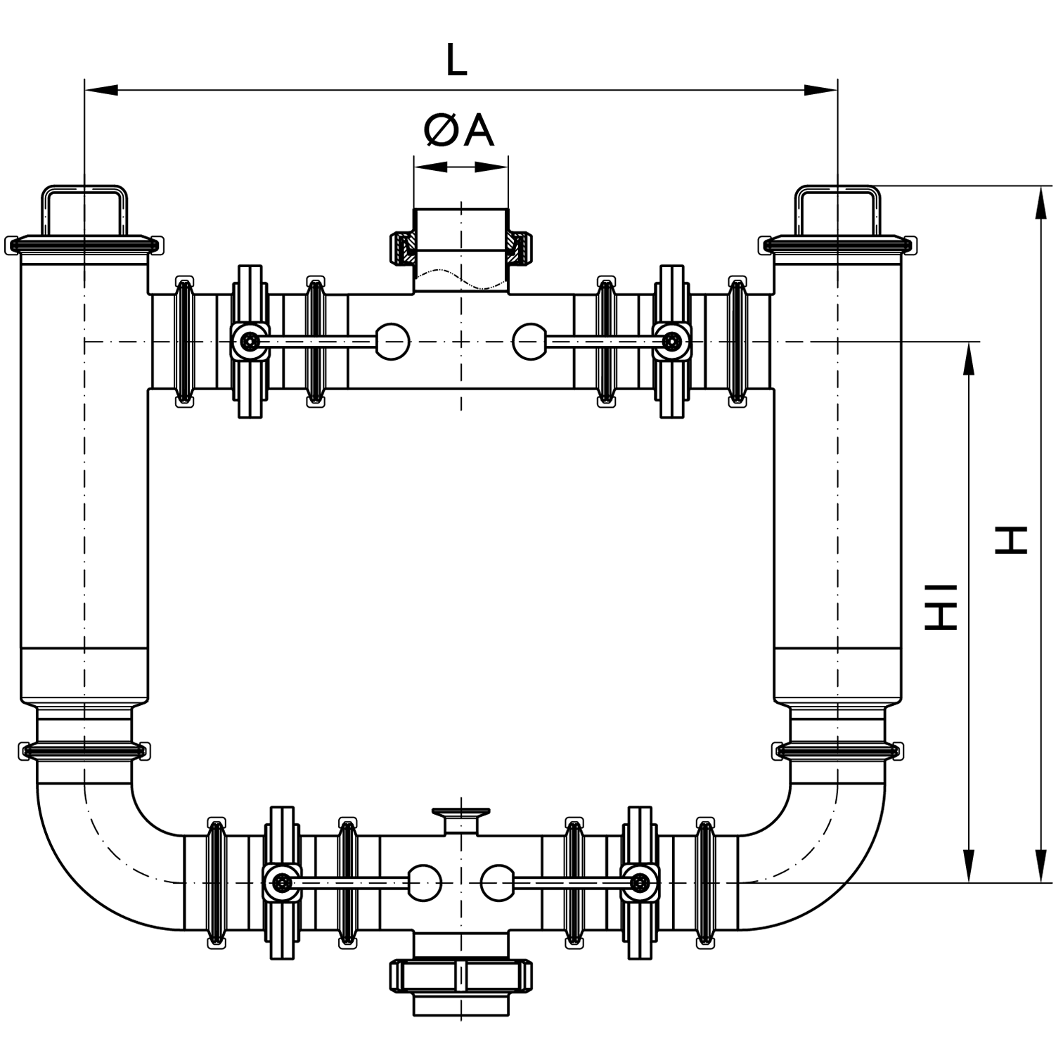 90-Degree Union Duplex Filter