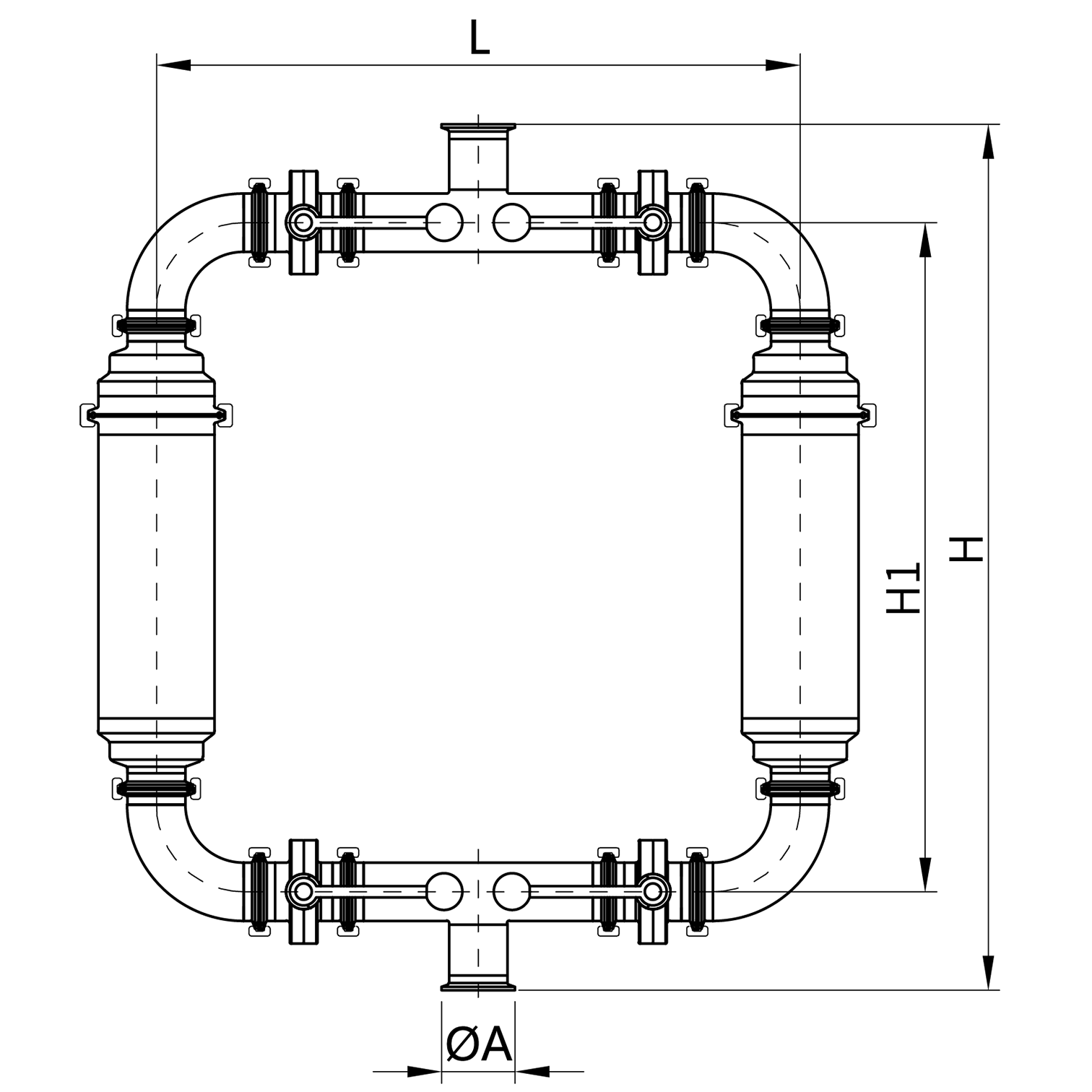 180-Degree Clamped Duplex Filter